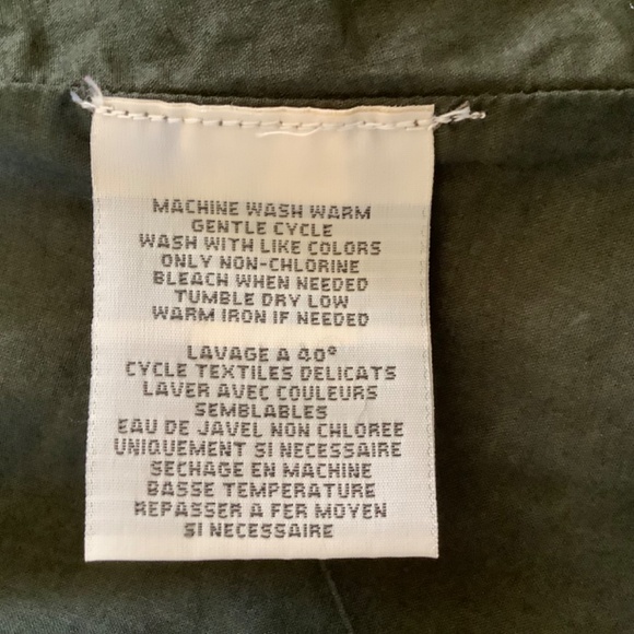 Ralph Lauren Denim & Supply Hi-Low Hem Cotton Midi Dress Ruffle Hem Olive SZ M - Picture 14 of 14